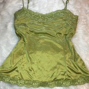 Green forest fairy lace cami